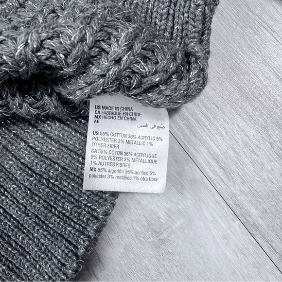 Gray Chunky Knit Sweater L - Picture 3 of 3